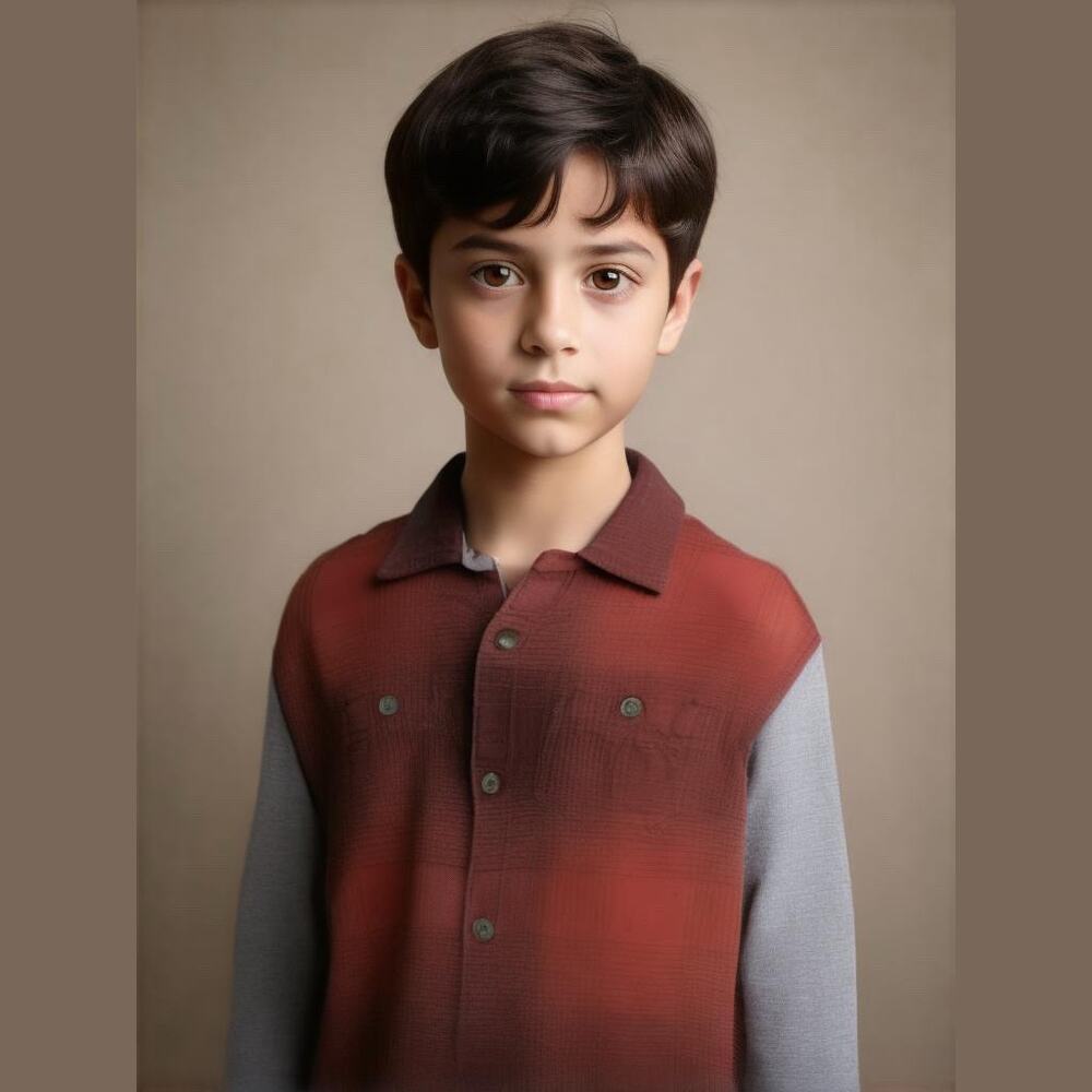 Tucker + Tate Boys Shirt Size 3 Burnt Orange Gray Knit Plaid Flannel‎ Button Up